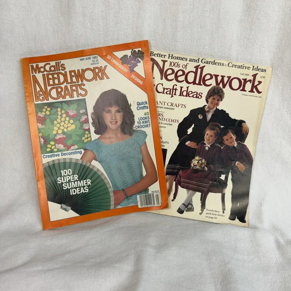 Vintage Needlework Magazines McCall's 1985 & Better Homes & Garden 1985 Qty:2